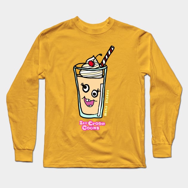 Nana Shakes Long Sleeve T-Shirt by Cookie Bear Creations